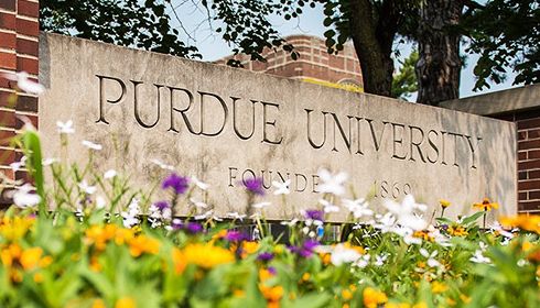 Purdue sign: Photo courtesy of Purdue Marketing/Matthew Thomas